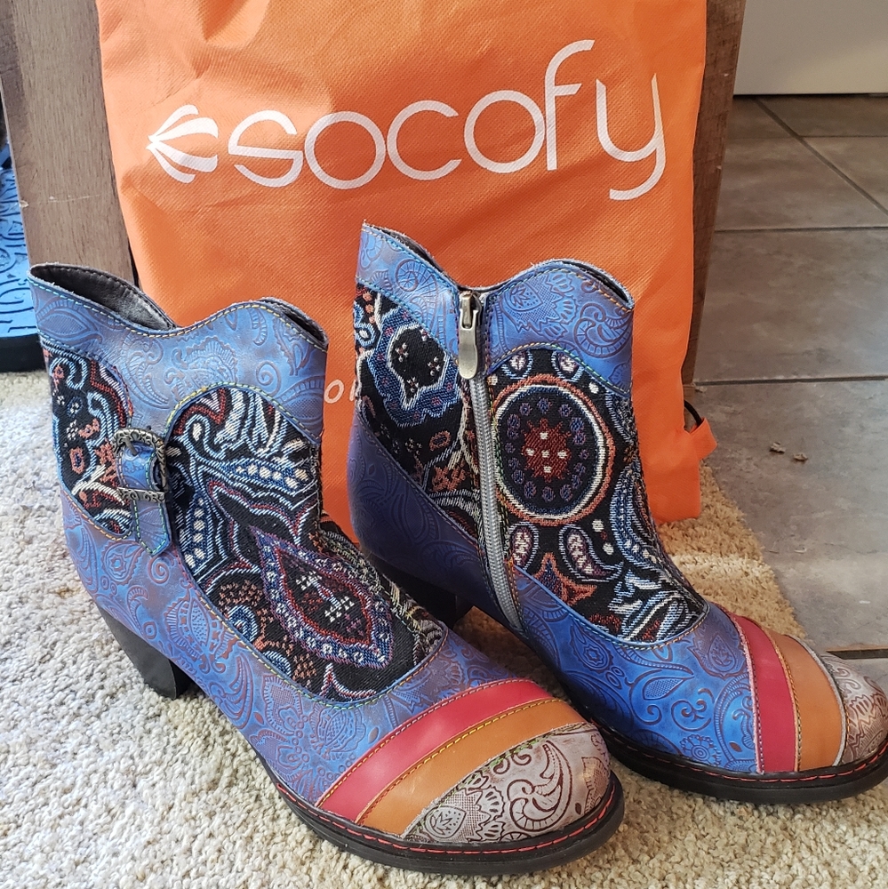 Socofy ankle boot